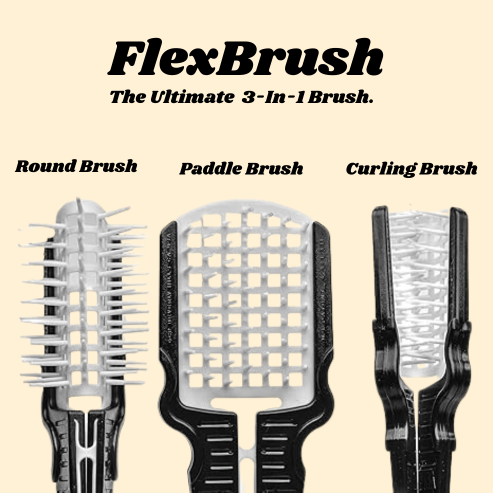 FlexBrush™ - The Ultimate 3-In-1 Brush